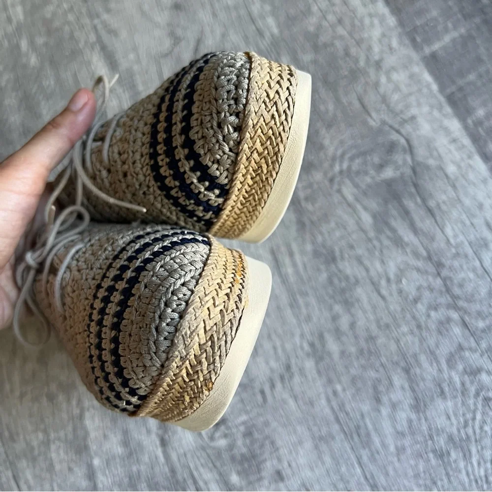 Coclico Women's crochet paddle oxford shoe platform wedge Size 36 US 5.5